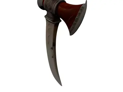 Ornate Fantasy Ceremonial Axe 3D model