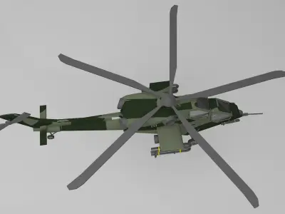 HELICOPTER russian military - russian military Low-poly 3D model