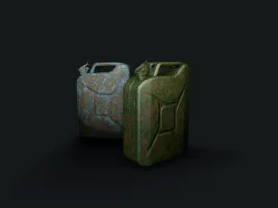 Jerrycan 20L Wehrmacht Low-poly 3D model