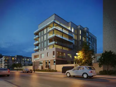 Residential building exterior Scene 3D model 3D model