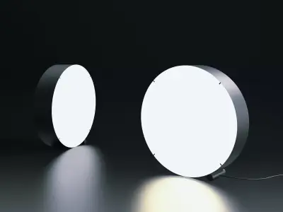 Round Floor Lamp Free 3D model