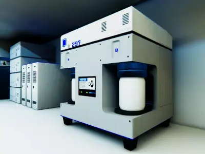 Modern Laboratory Equipment Set Pack - 4 Devices Low-poly 3D model