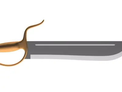 Butterfly Sword 01 3D model