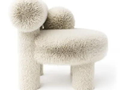 Noom Low Chair CS1 Fluffy Edition Free 3D model