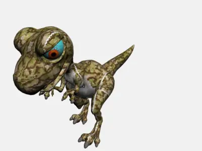 cartoon dinosaur  Low-poly 3D model