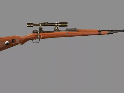 Kar98k Sniper Rifle Fps - Tps Low-poly 3D Model Low-poly 3D model