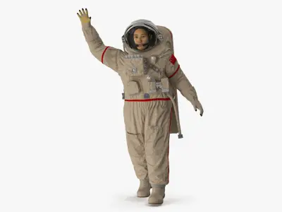 Chinese Astronaut Space Suit Haiying Rigged for Maya 3D model