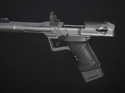 Pistol  Handgun Ionet Mk 4 FPS Animation Low-poly 3D model