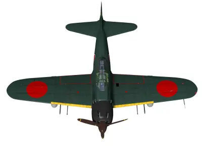 A6M7 Zero fighter Type 62 3D model