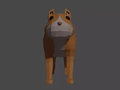 LowPoly Squirrel fox Low-poly 3D model