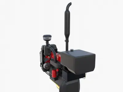 Tractor Engine Full 3D model