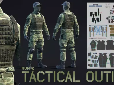 Soldier Outfit - Marvelous Designer Project 3D model