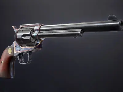 Colt Single Action Army - Peacemaker Low-poly 3D model