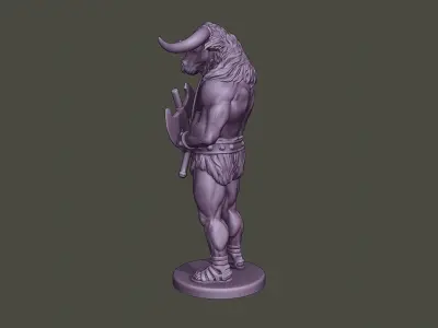 Minotaur Warrior Guard two Axes 3D print model