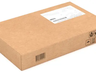 Cardboard Packaging Box 01 3D model