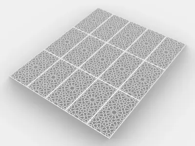 Gold Morrocan Pattern Decorative Panel Free 3D model