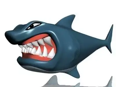 Hungry shark Low-poly 3D model