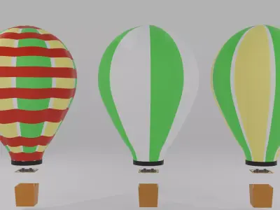 Hot Air Balloon 3D model 3D model