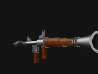 Rocket Propelled Grenade Low Ploy Low-poly 3D model