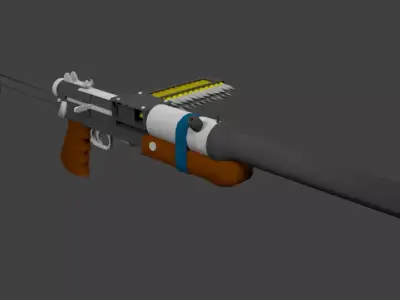 Metro 2033 Gun Low-poly 3D model