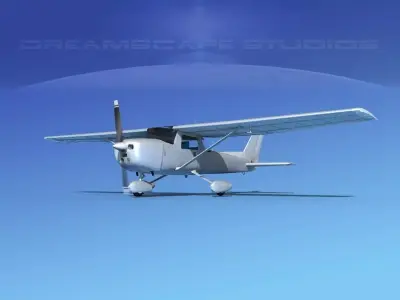 Cessna 152 Aerobat Bare Metal 3D model