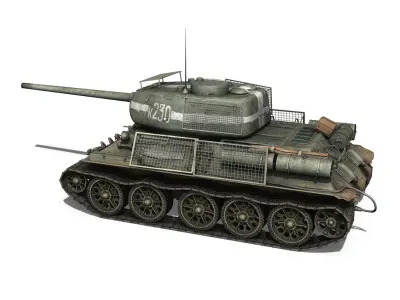 T-34 85 - Soviet medium tank - 230 3D model