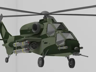 HELICOPTER russian military - russian military Low-poly 3D model