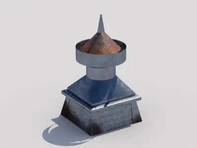 Antique Barn Cupola Low-poly 3D model
