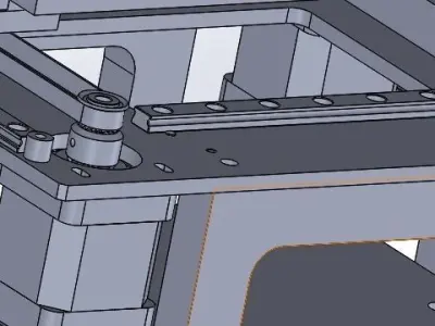 Three axis belt drive mobile platform 3D model
