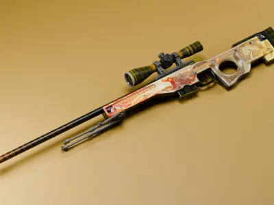 Sparkles Number 1 AWP Dragon Lore 00001111 3D model