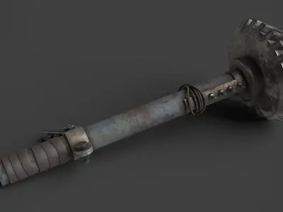 Modifiable Strike Weapon 07 Low-poly 3D model
