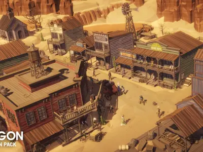 POLYGON - Western Low-poly 3D model