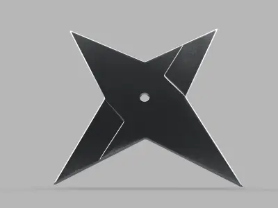 Shuriken Ninja Throwing Star Free low-poly 3D model
