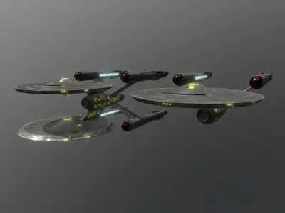 25DSC-Enterprise star trek ship 3D model