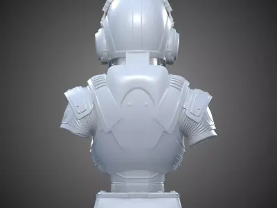 Sci-Fi Cyber Commando Pilot Bust PM-410 3D print model