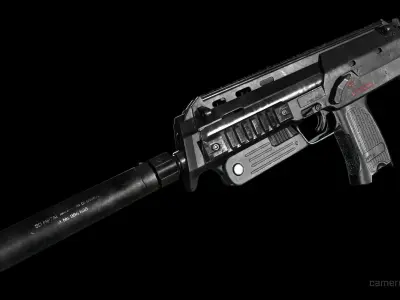 PBR MP7 A1 Low-poly 3D model