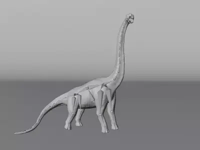 Brachiosaurus - Realistic Dinosaur Rigged 3D model