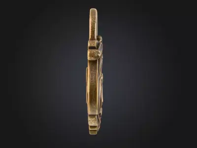 Ornate Padlock Low-poly 3D model