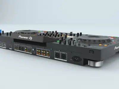 Professional DJ system Black Pioneer XDJ-XZ 3D model