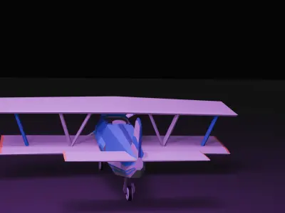 Low-Poly model 5 planes Low-poly 3D model