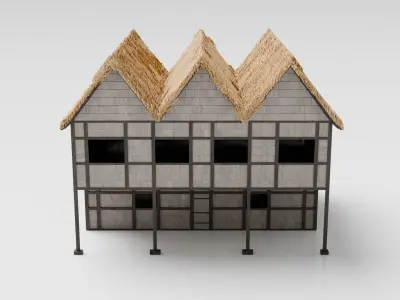 Medieval Tavern Low-poly 3D model