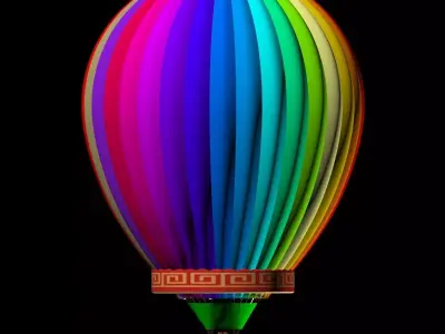 Chinese air balloon 3D model