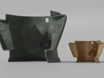 Sanxingdui Bronze Mask cultural relic bronze artifact PBR 3D model