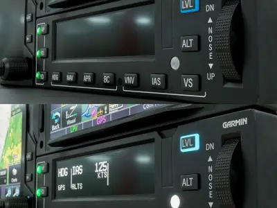 Aircraft Navigation part 1 Low-poly 3D model