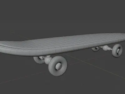 Surf Skateboard Low-poly 3D model