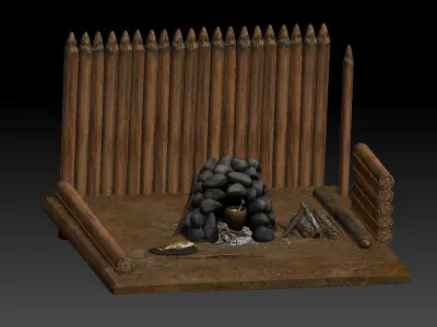 STONE OVEN PBR Game Ready Asset Low-poly 3D model