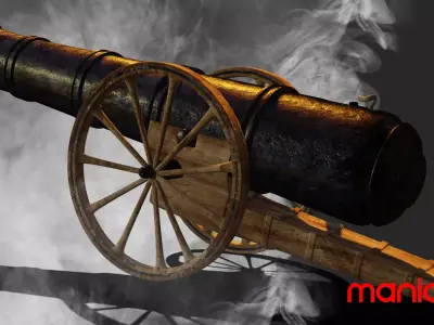 Ramadan Cannon Free low-poly 3D model