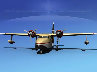 Grumman G-73 Mallard  Biloxi Transport 3D model