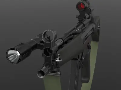 MP5 Submachine gun Fps - Tps Low-poly 3D model