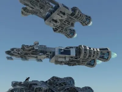 Space Ship Collection - 12 Ships 3D model